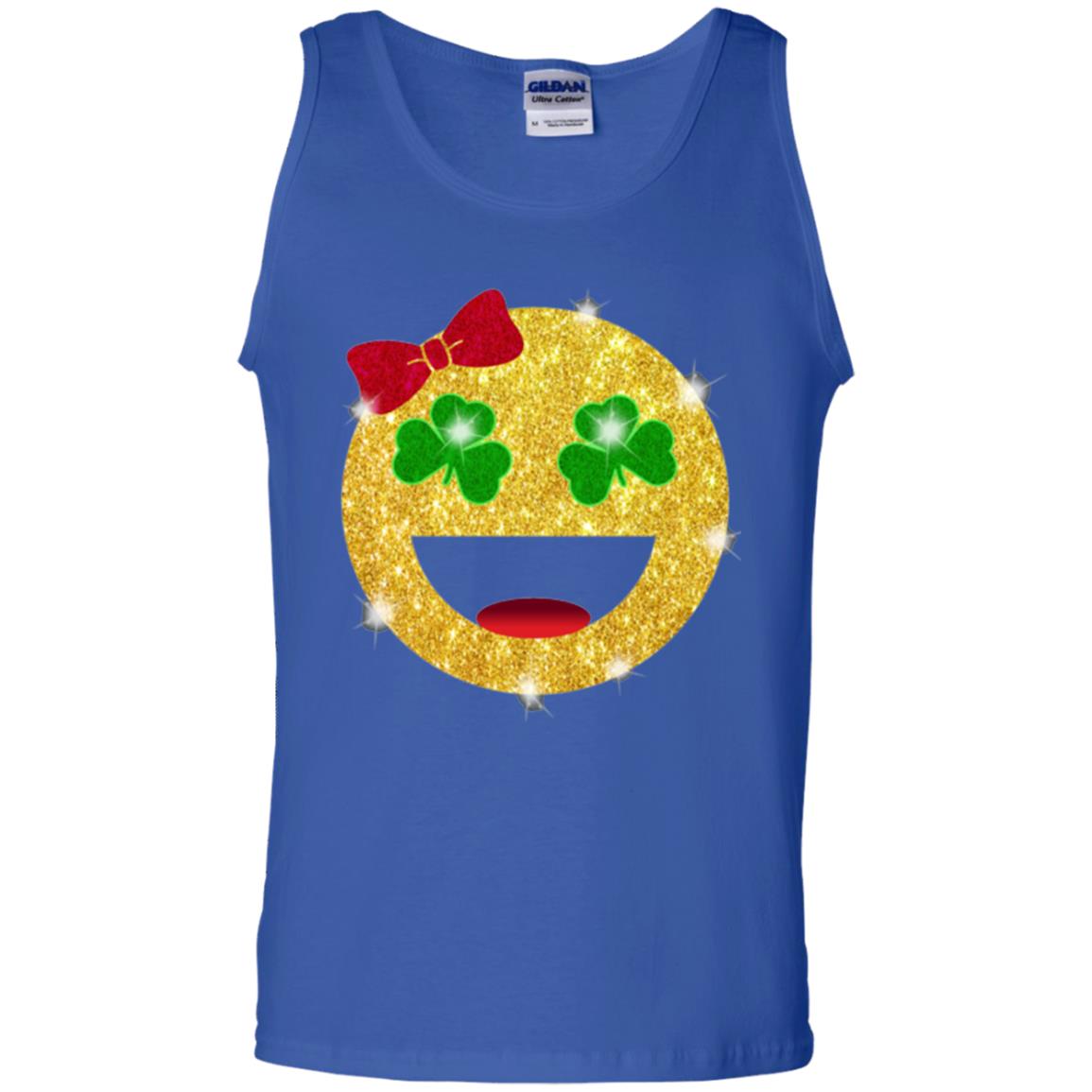 Happy Gold Blink Emoji Saint Patrick's Day T-shirt Royal