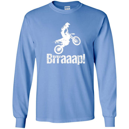Motocross T-shirt Dirt Bike Rider Brraaap Carolina Blue