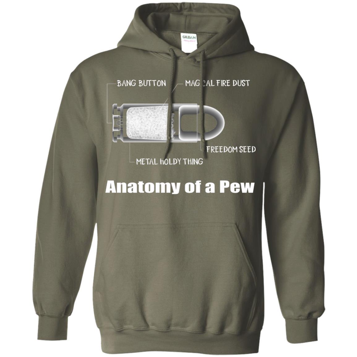 Bullet T-shirt The Anatomy Of A Pew Military Green