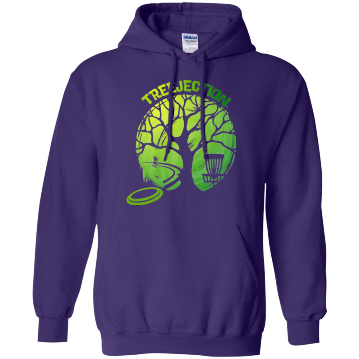 Funny Disc Golf T-shirt Treejection Purple