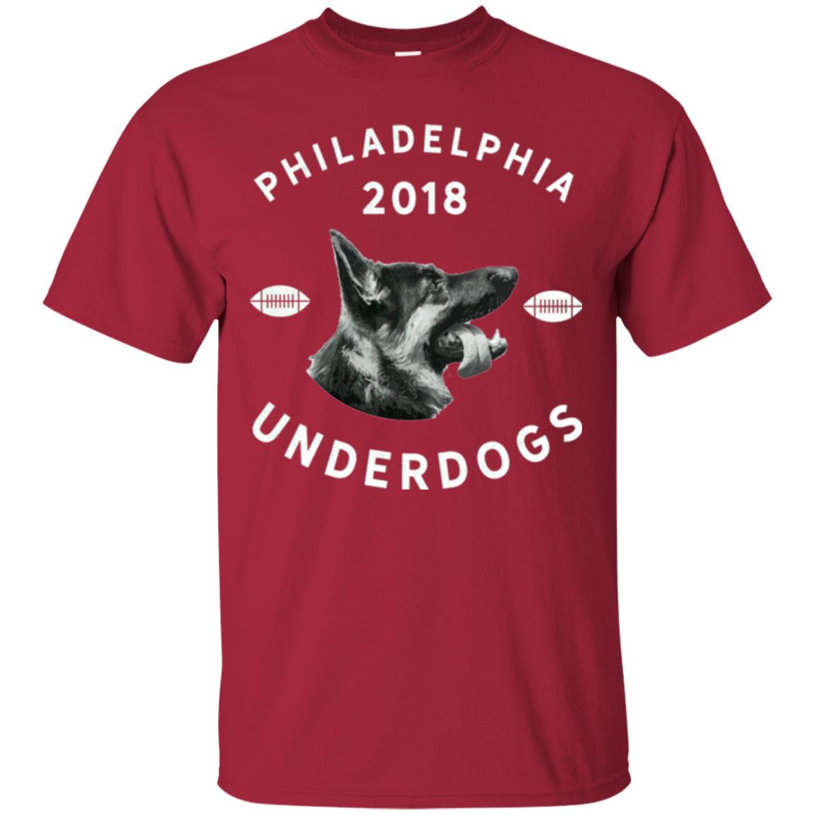 Dog Lover T-shirt Philly Philadelphia Underdogs 2018 Game Day Cardinal