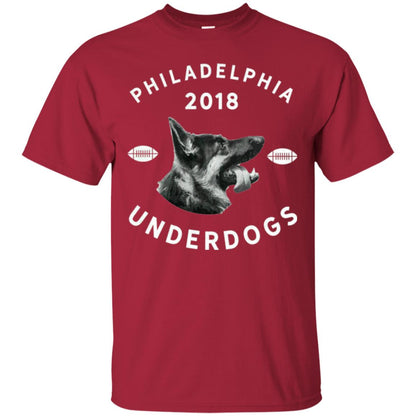 Dog Lover T-shirt Philly Philadelphia Underdogs 2018 Game Day Cardinal