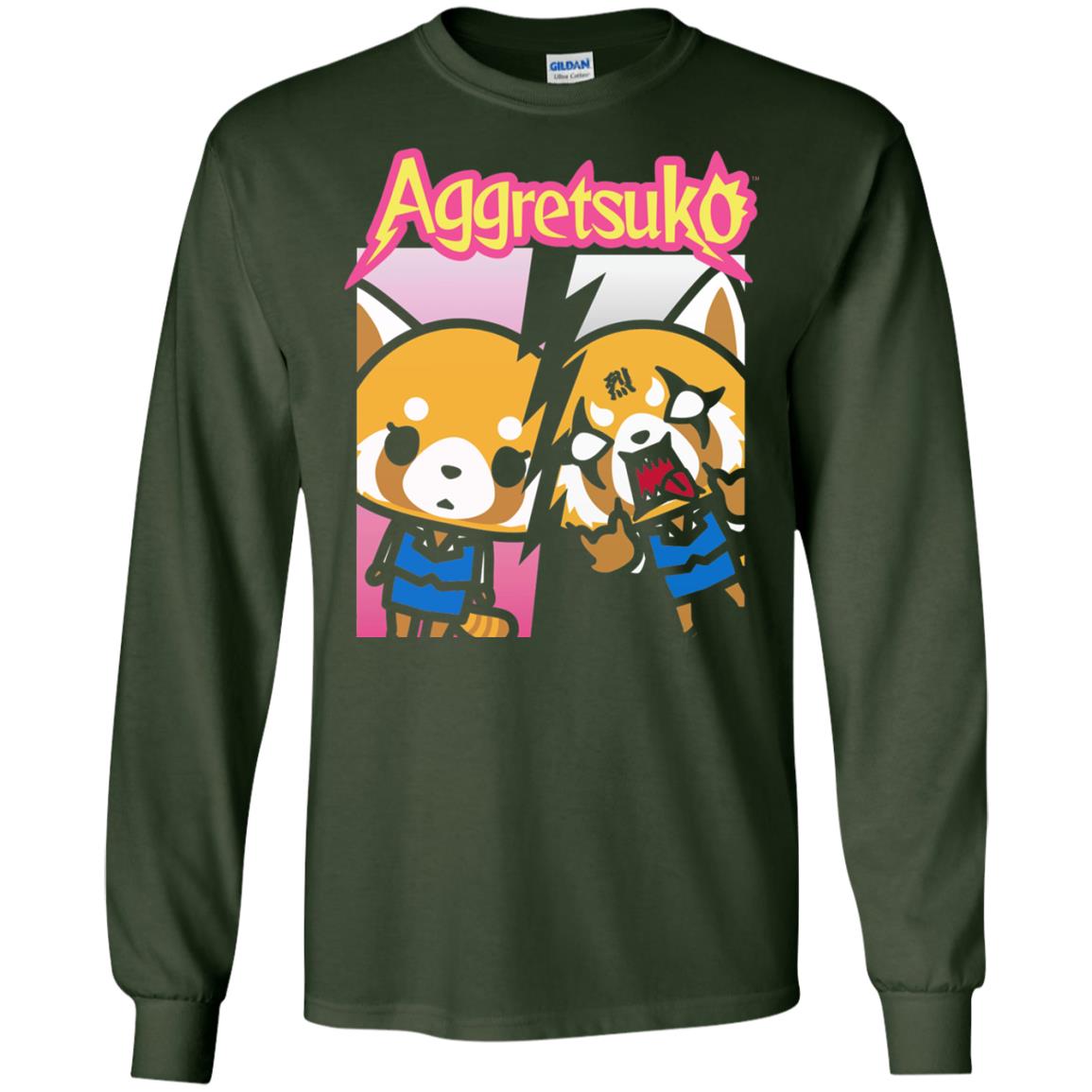 Aggretsuko Split Personality T-shirt Forest Green
