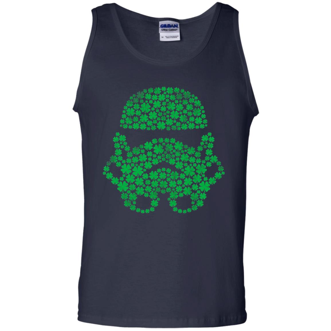 Stormtrooper Clovers St. Patrick_s Graphic T-shirt Navy