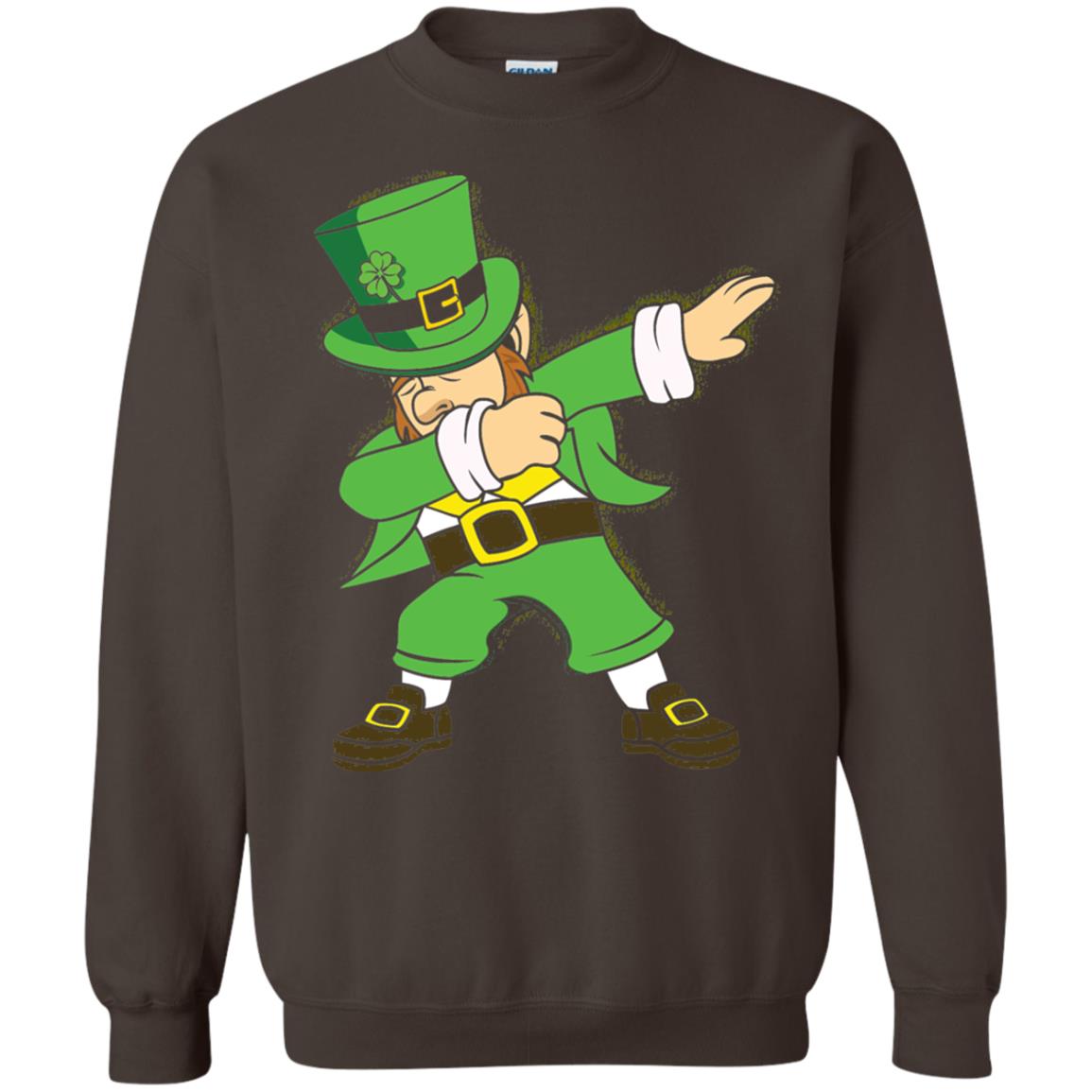 Dabbing Leprechaun Irish Dab Dance St Patrick_s Day T-shirt Dark Chocolate