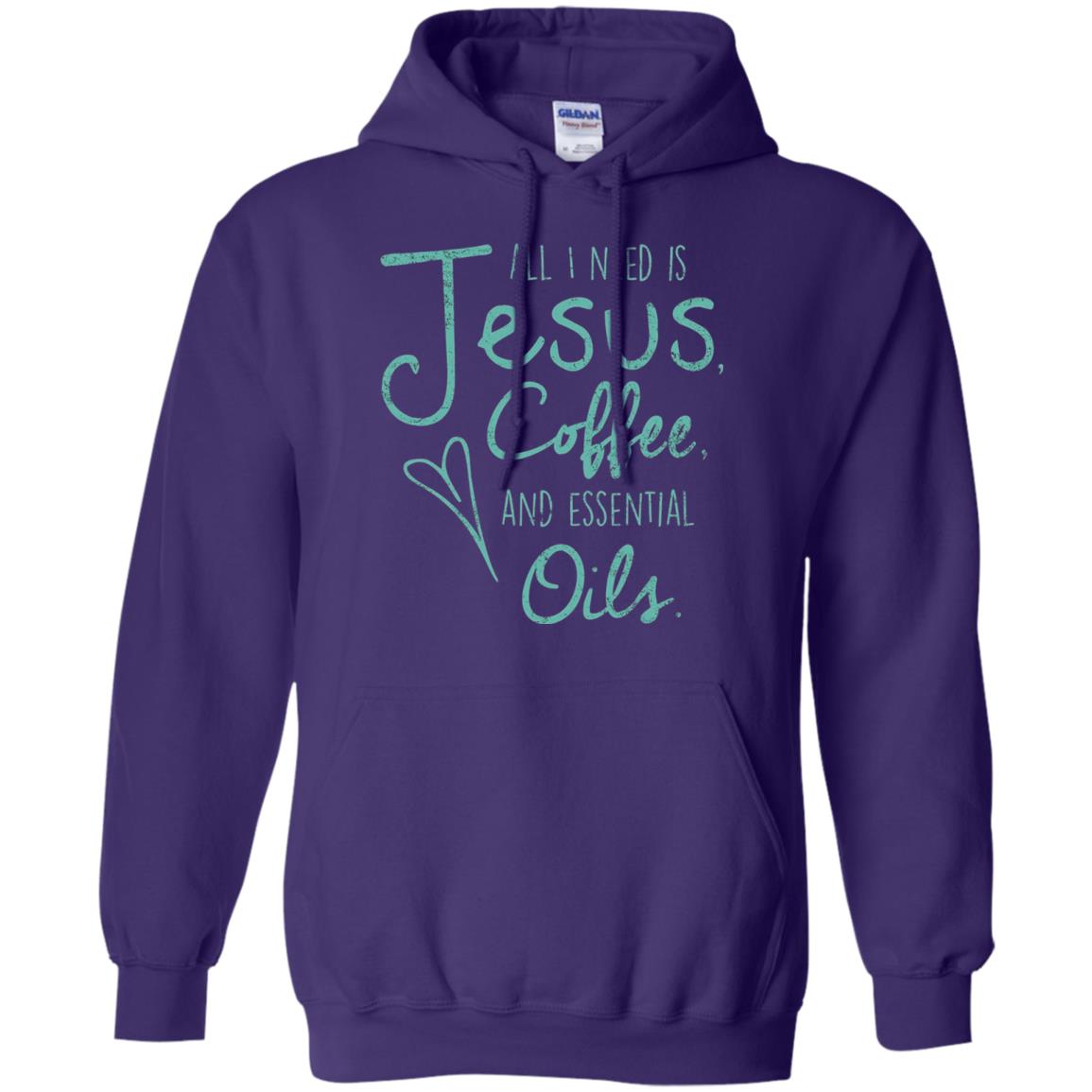 All I Need Is Jesus Coffee And Essential Oils T-shirt Purple