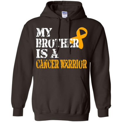 My Brother Is A Cancer Warrior Kidney Cancer Survivor Shirt Dark Chocolate