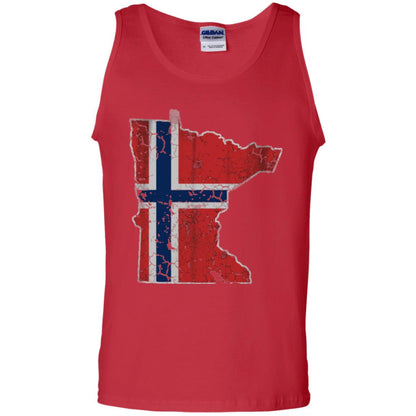 Minnesota Norwegian American Norge Norway Flag T-shirt Red