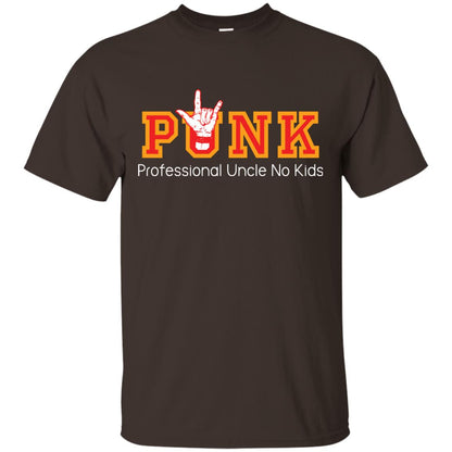 Uncle T-shirt Punk Professional Uncle No Kids Dark Chocolate