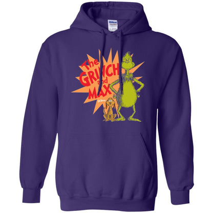 Cartoon T-shirt Dr. Seuss Grinch And Max Burst Purple