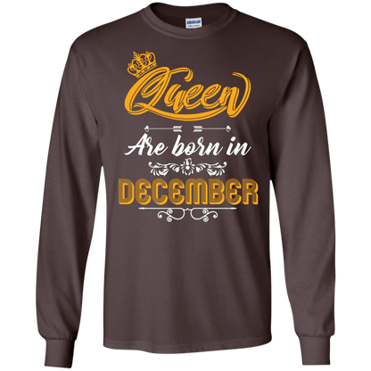 Brithday T-Shirt Queen Are Born In December Dark Chocolate