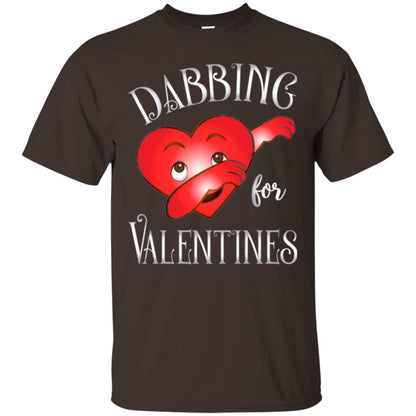 Valentines Day T-shirt Dabbing Heart T-shirt Dark Chocolate
