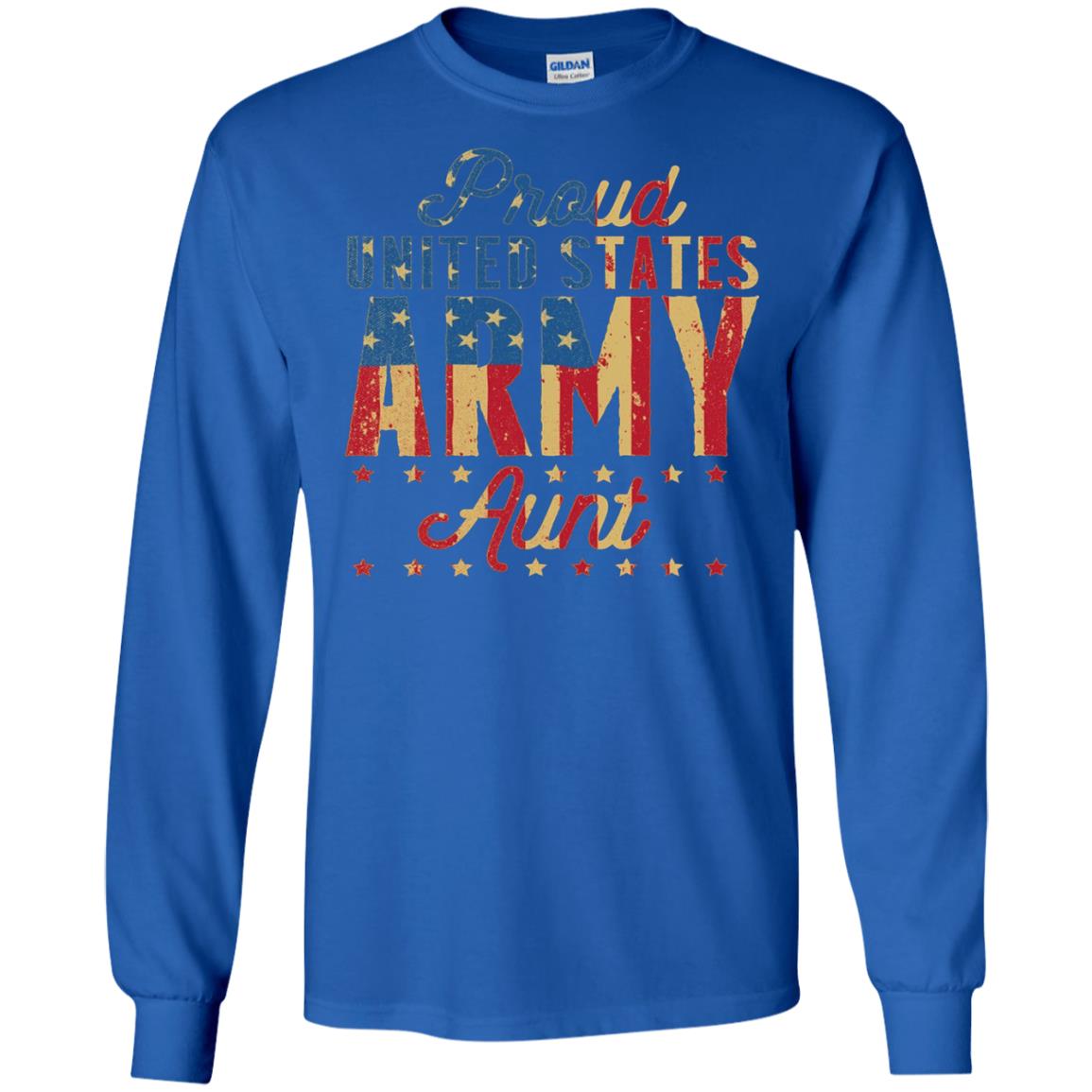 Proud United States Army Aunt Us Shirt Royal