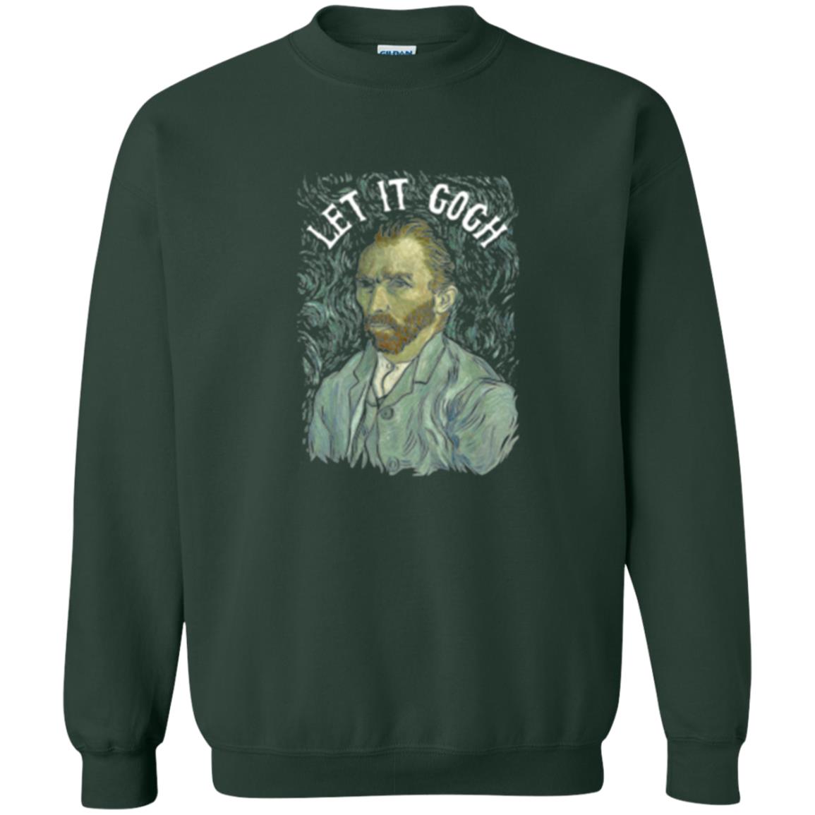 Artist T-shirt Vincent Van Let It Gogh Forest Green