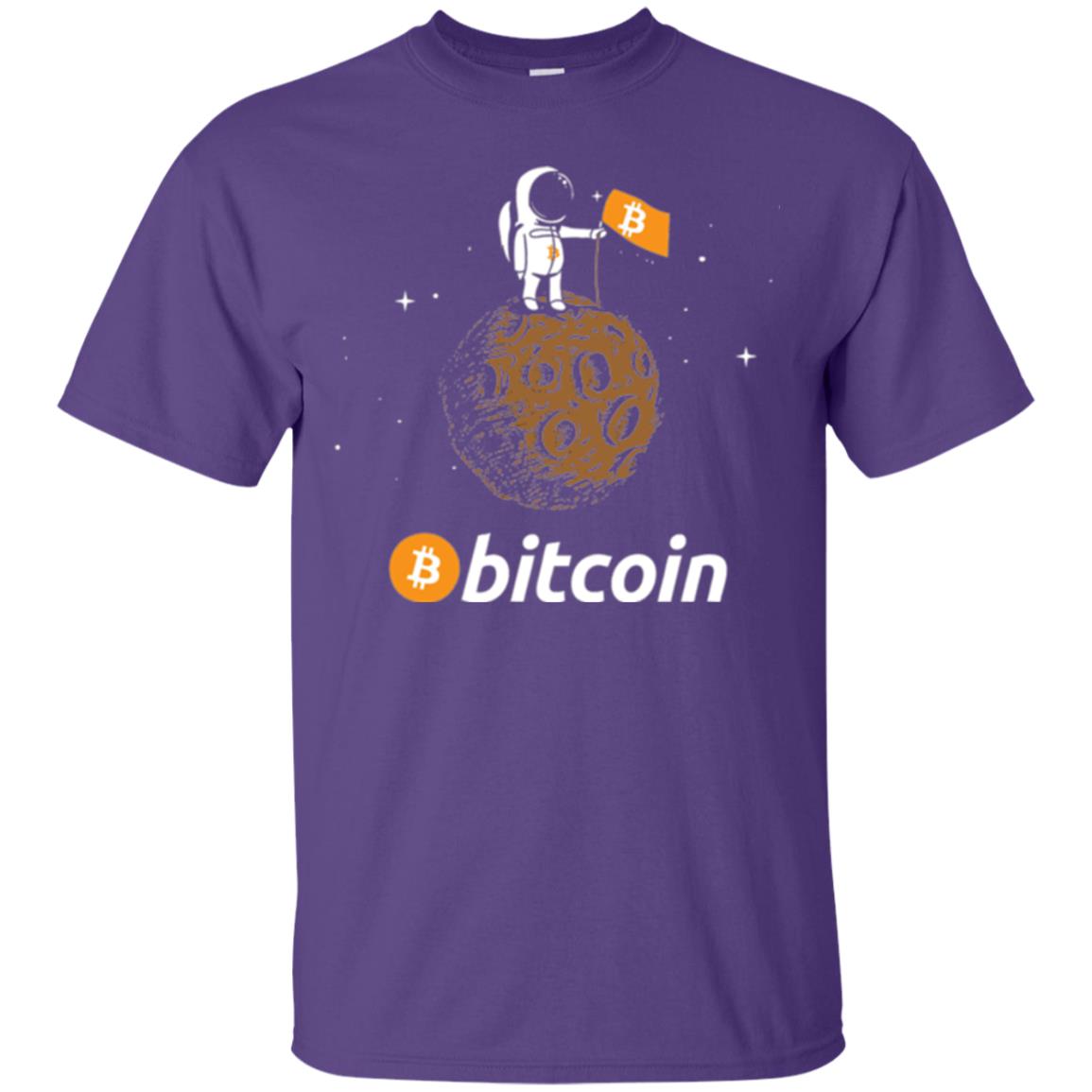 Bitcoin T-shirt Featuring Astronaut Purple