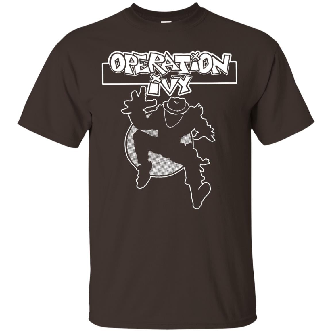 Operation Ivy Logo T-shirt Ska Man Guy Dark Chocolate
