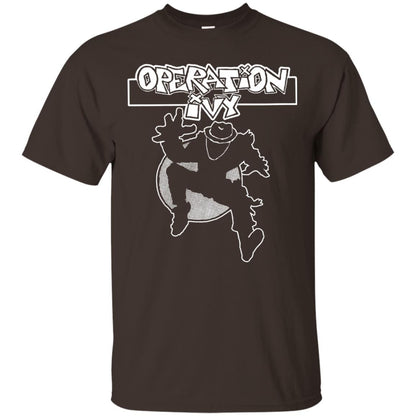 Operation Ivy Logo T-shirt Ska Man Guy Dark Chocolate