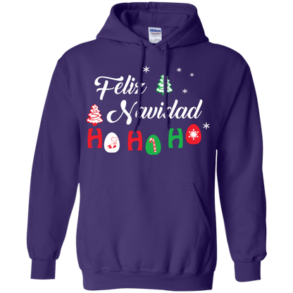Chirstmas T-Shirt Feliz Navidad Ho Ho Ho Purple