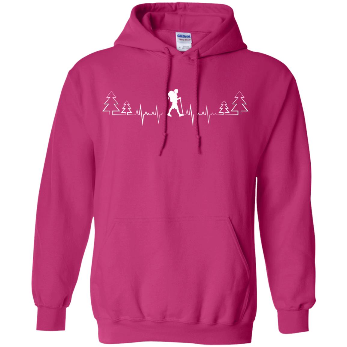 Heart Beat Hiking Lovers Shirt Heliconia