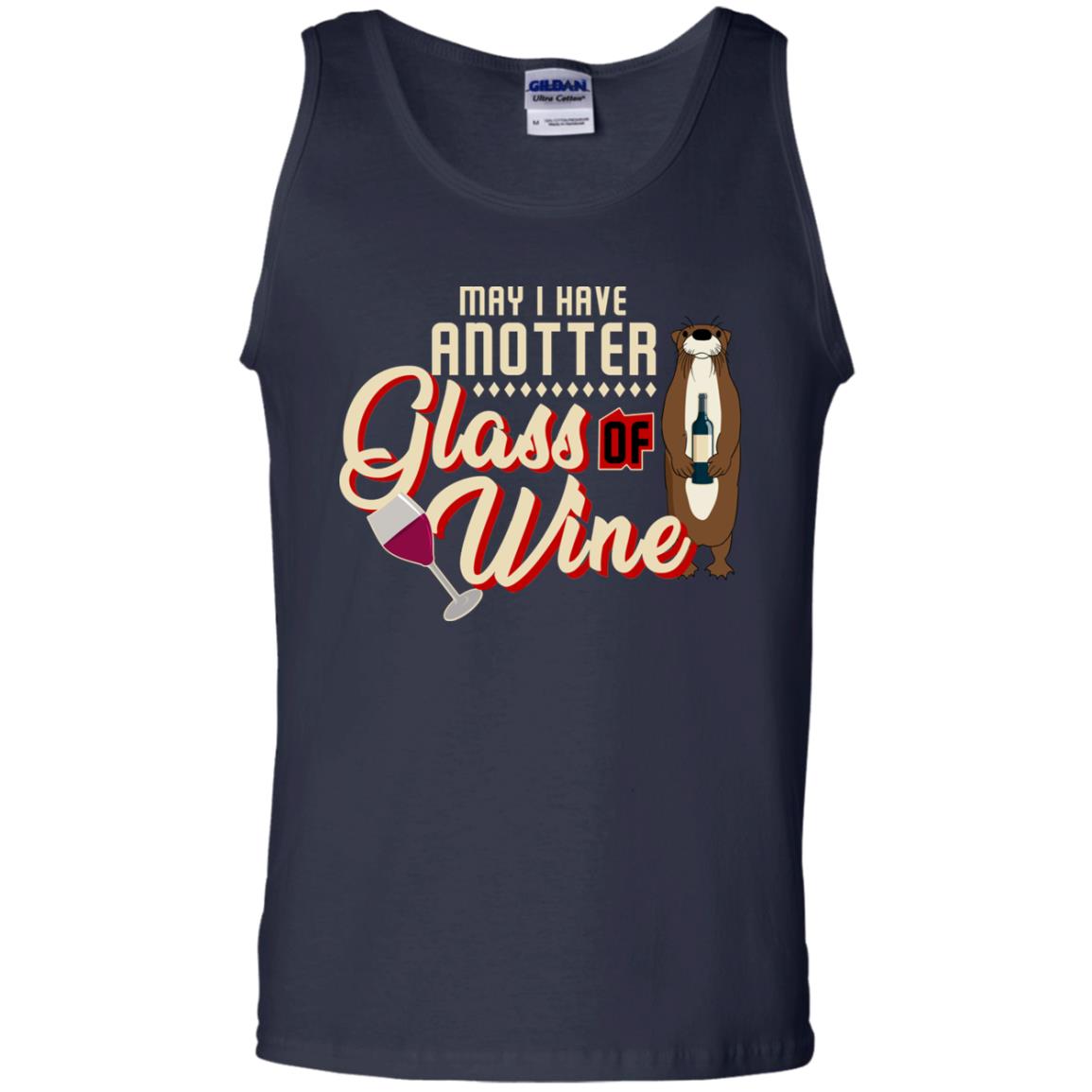 May I Have Anotter Glass Of Wine Funny Otter Shirt For Drinking Lovers Navy