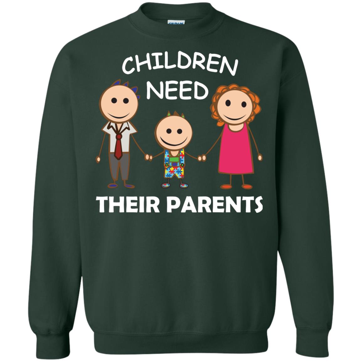 Children Need Their Parents End Separation Family Shirt Forest Green