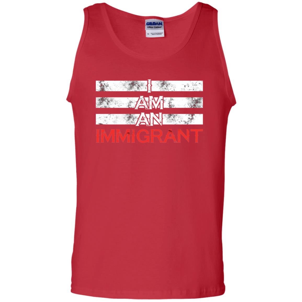 Migrant T-shirt I Am An Immigrant Red