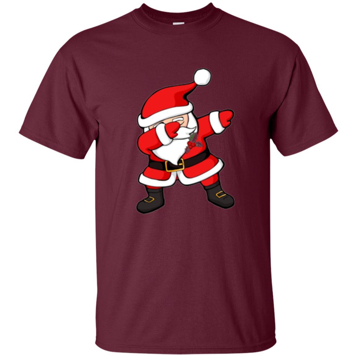 Christmas T-shirt Dabbing Santa Claus Christmas Dab Novelty Maroon