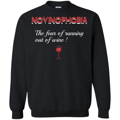 Novinophobia The Fear Of Running Out Of Wine Shirt Black