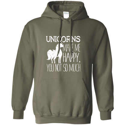 Unicorns Lovers T-shirt Unicorns Make Me Happy You Not So Much Military Green