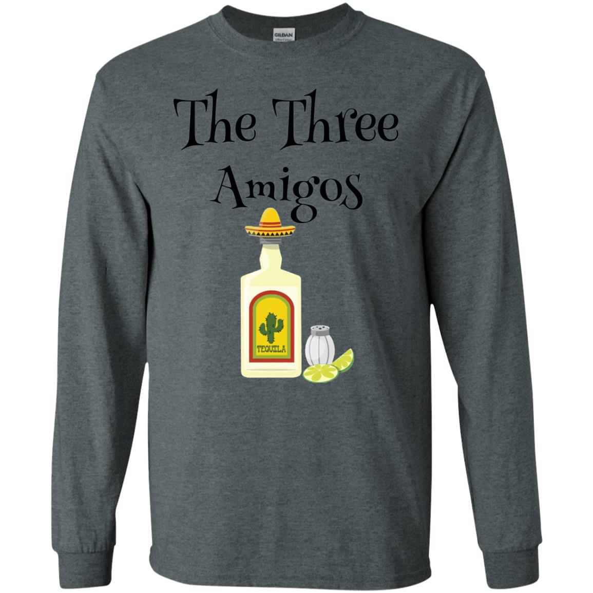 Cooking Lovers T-shirt The Three Amigos Tequila Salt Lime Dark Heather