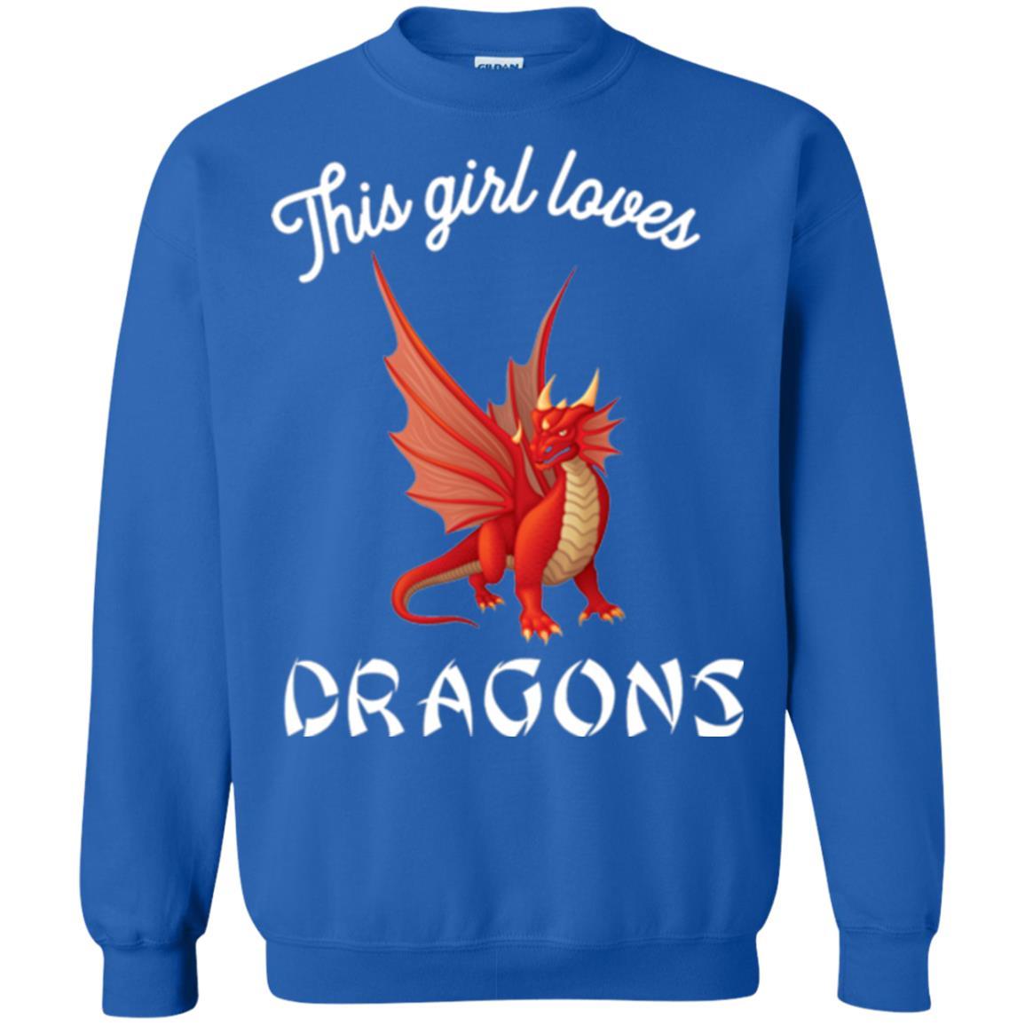Dragon Lover T-shirt This Girl Loves Dragonst-shirt Royal