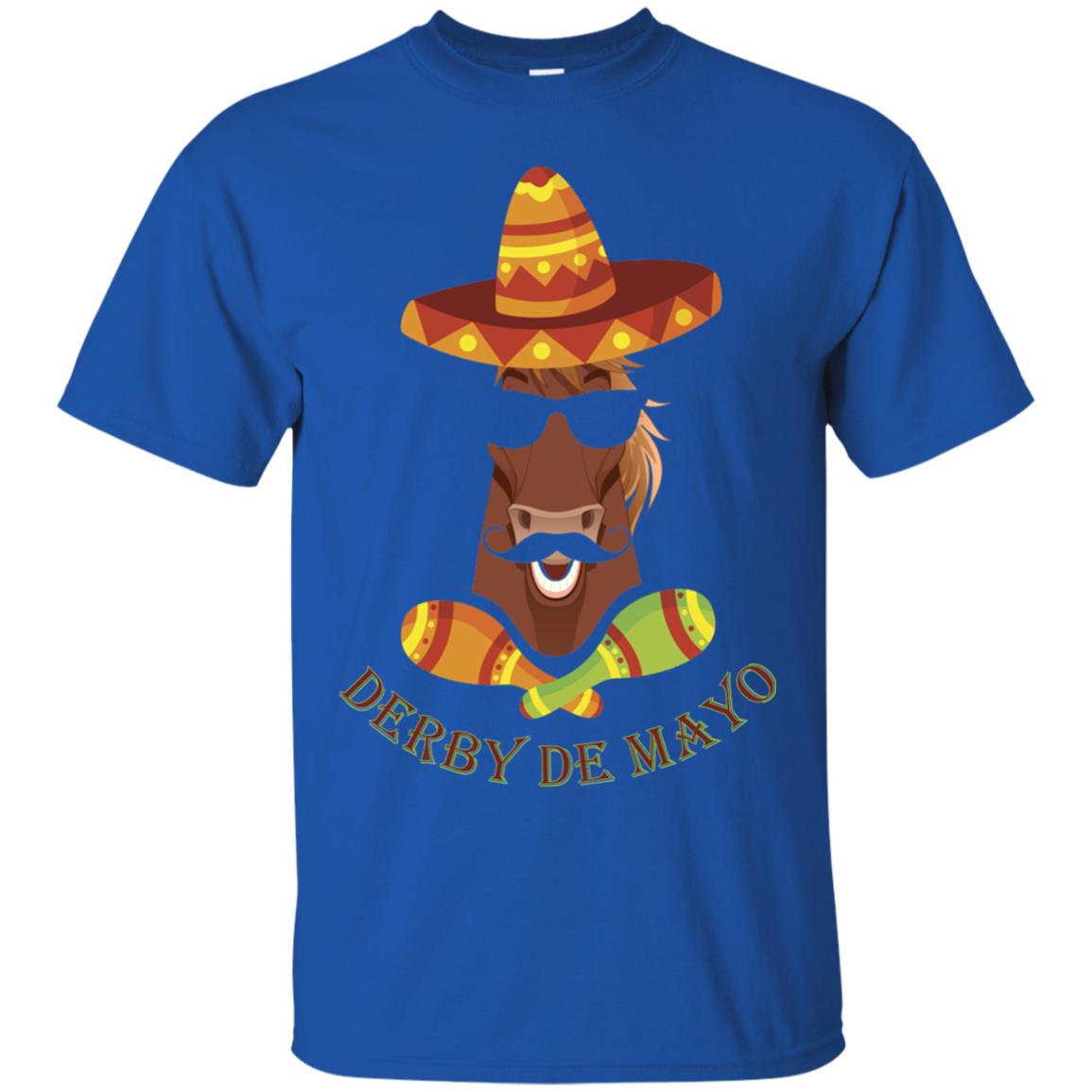 Derby De Mayo Kentucky Horse Race Sombrero Mexican T-shirt Royal
