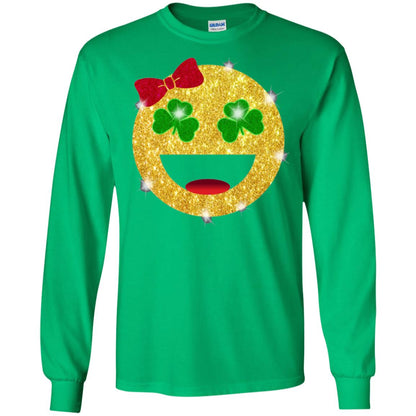 Happy Gold Blink Emoji Saint Patrick's Day T-shirt Irish Green