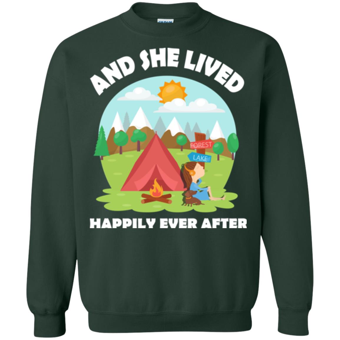 And She Lived Happily Ever After T-shirt Forest Green