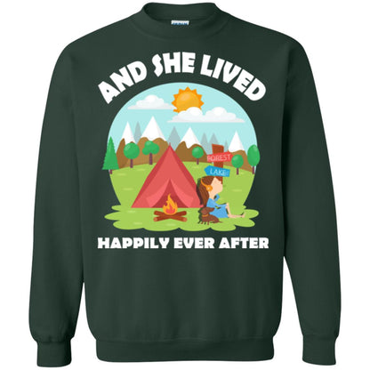 And She Lived Happily Ever After T-shirt Forest Green