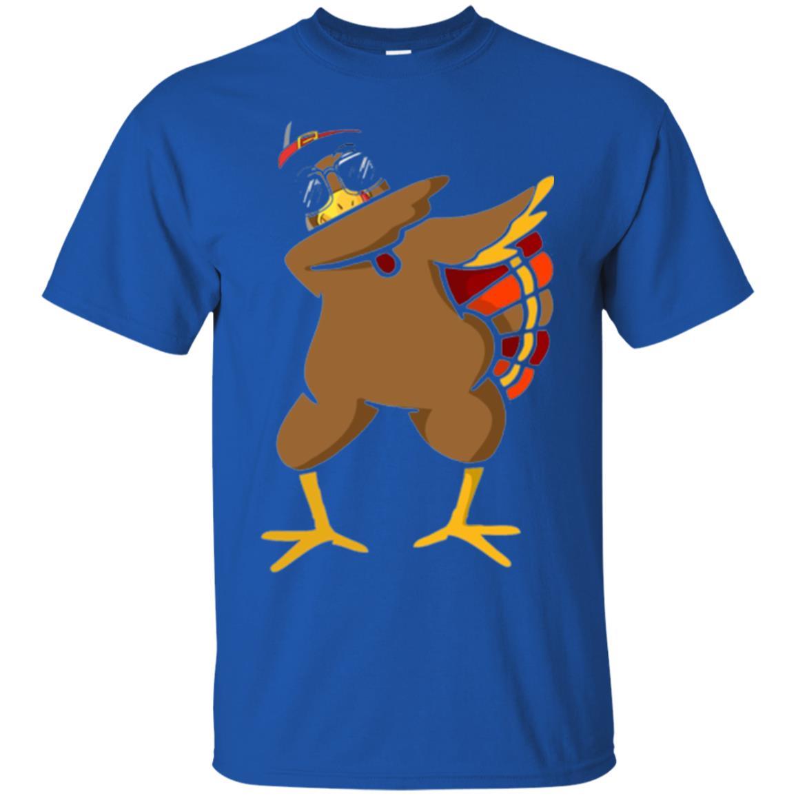 Thanksgiving T-shirt Dabbing Turkey Royal