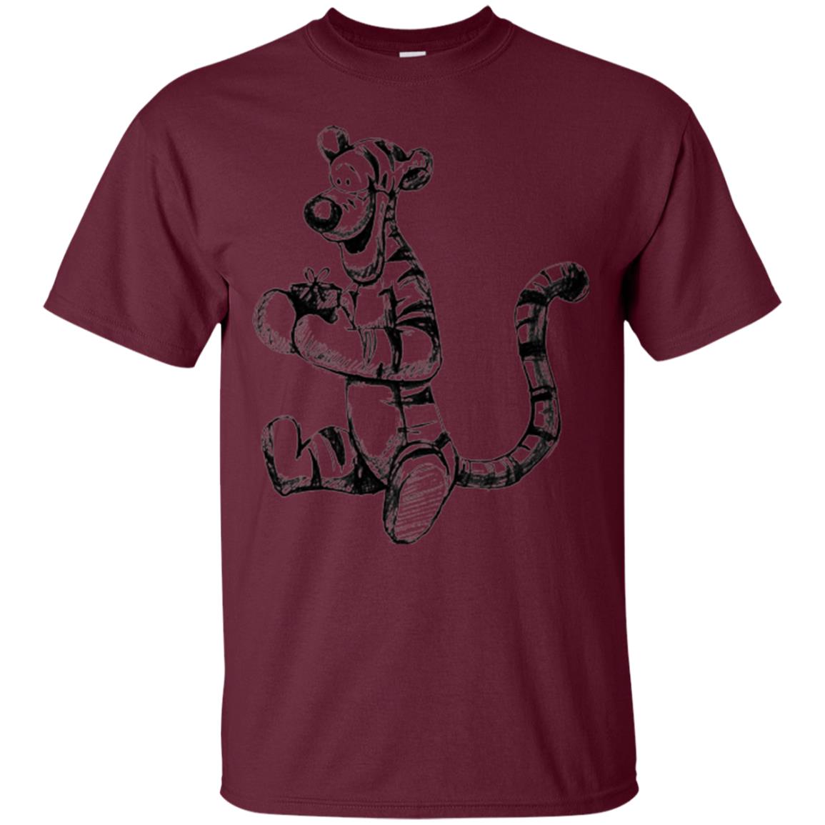 Movie T-shirt Tigger Sketch Maroon