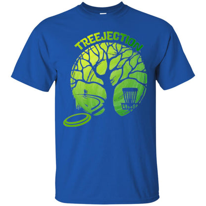 Funny Disc Golf T-shirt Treejection Royal
