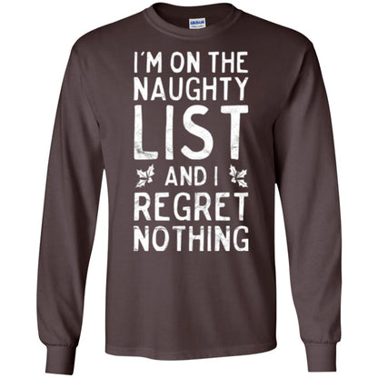 Christmas T-shirt I_m On The Naughty List Dark Chocolate