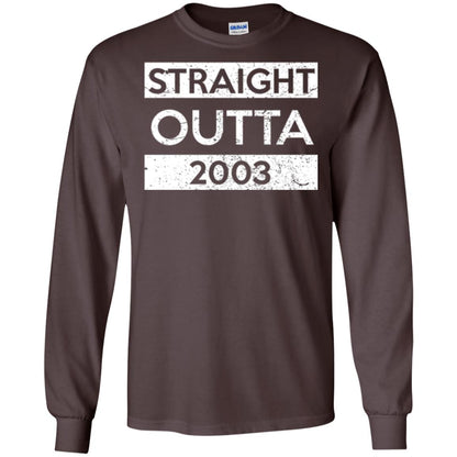 Brithday T-shirt Straight Outta 2003 Dark Chocolate