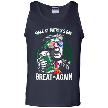 Make St Patricks Day Great Again Trump Leprechaun T-shirt Navy