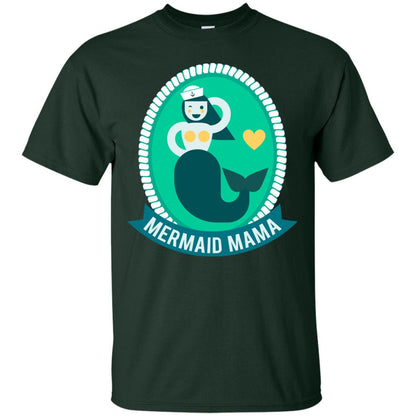 Mermaid Mama Cool Shirt For Grandma Love Mermaid Forest