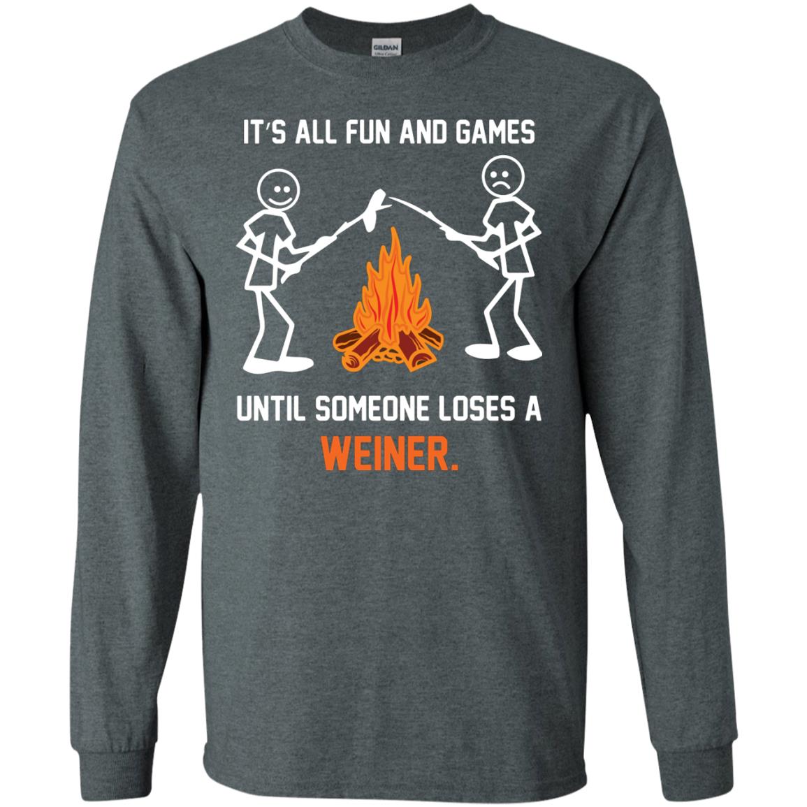 Camper T-shirt It’s All Fun And Games Until Someone Loses A Weiner Dark Heather