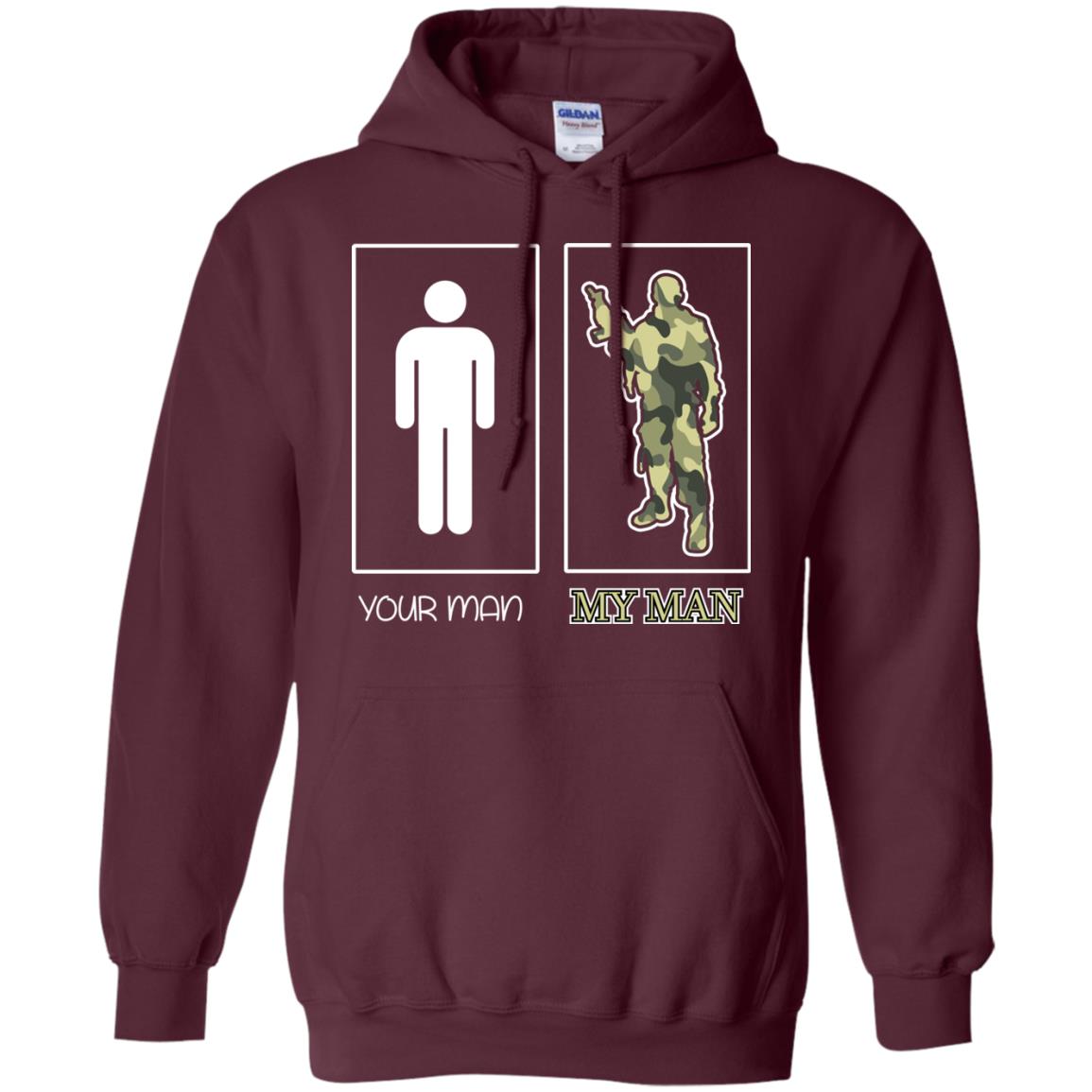 Your Man My Man Military Shirt Maroon