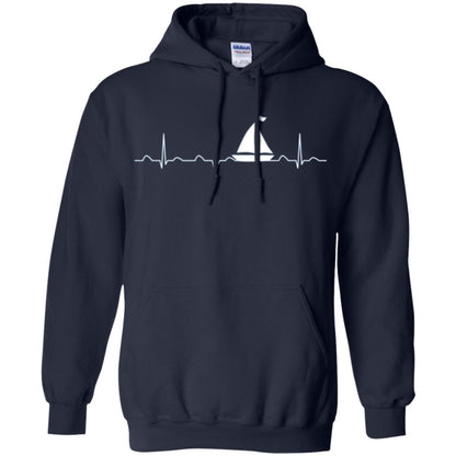 Boating Sailor T-shirt Heartbeat Navy