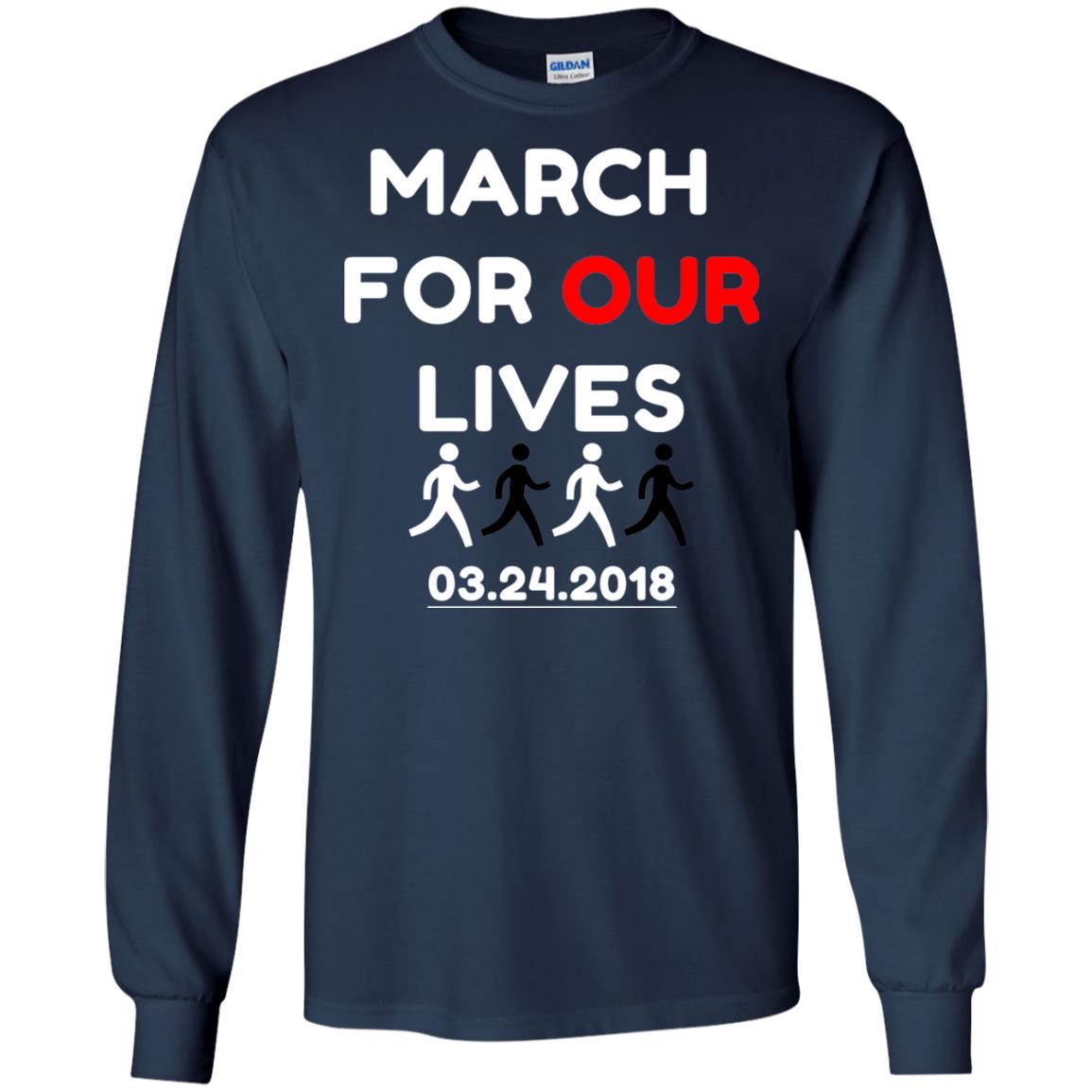 March For Our Lives Gun Control T-shirt Navy