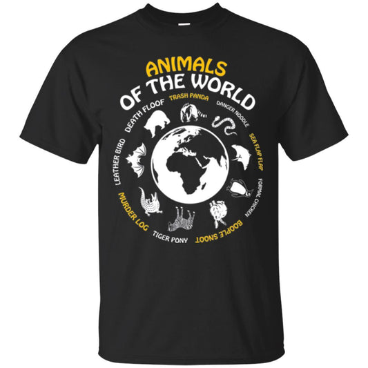 Animals Of The World T-shirt Black
