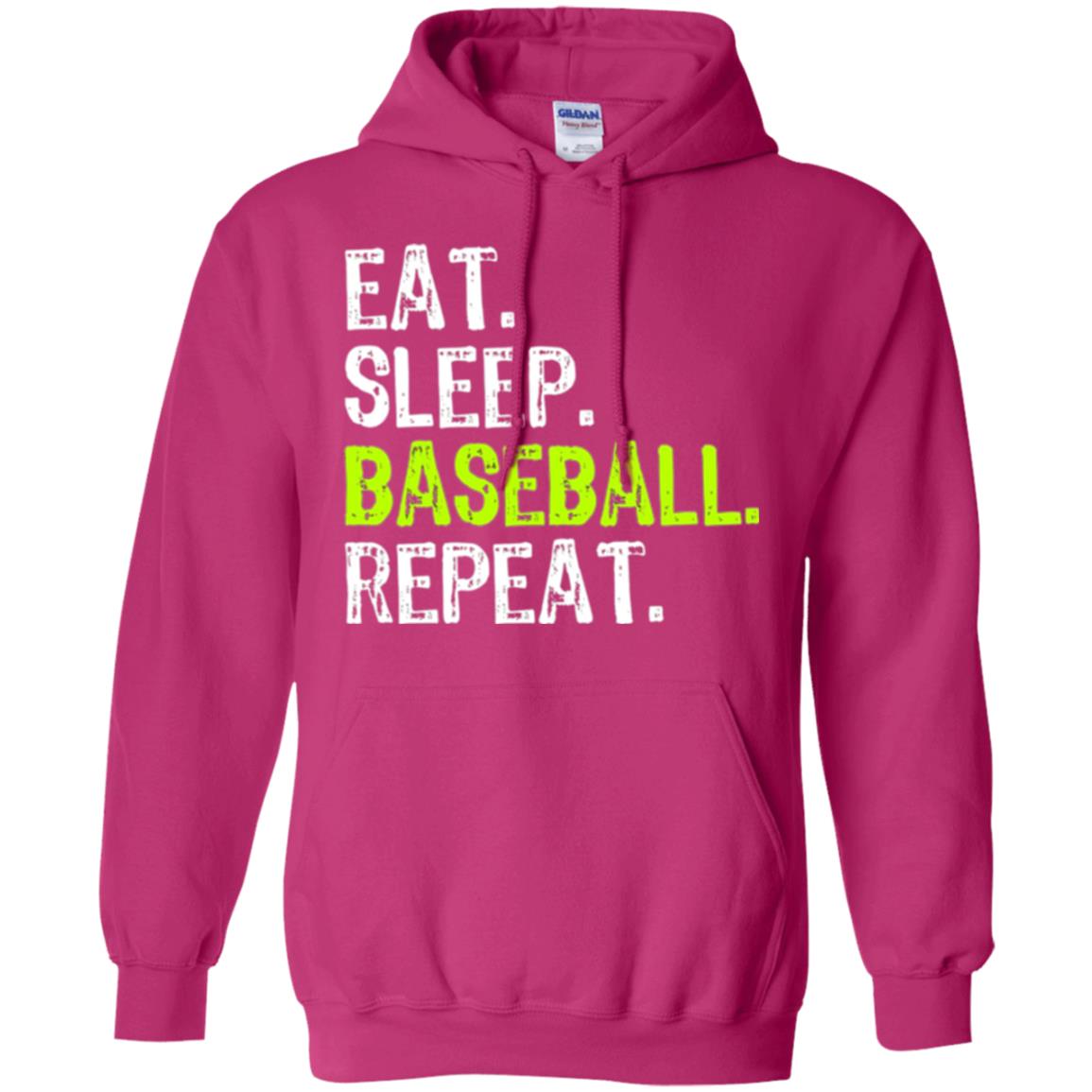 Baseball T-shirt Eat Sleep Baseball Repeat Heliconia