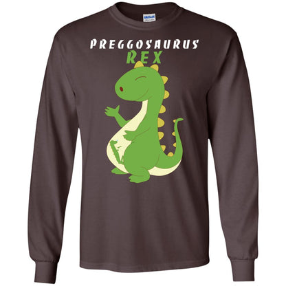Dinosaur Pregnancy Pregosaurus Shirt Dark Chocolate