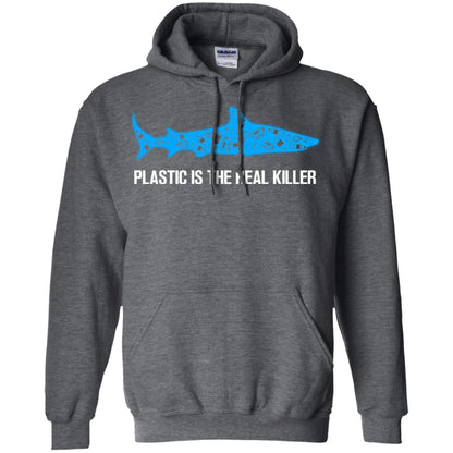 Plastic Is The Real Killer Save Ocean Shark Shirt Dark Heather
